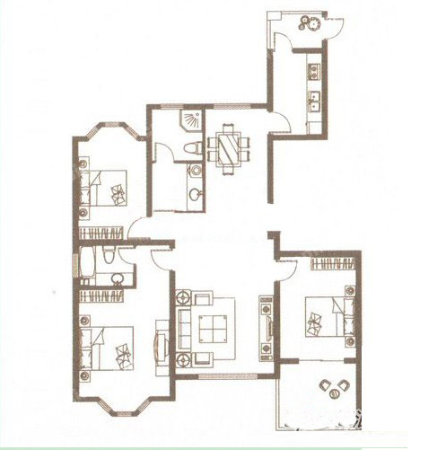 3室2廳2衛(wèi)142㎡（實(shí)際測(cè)量148.15㎡）